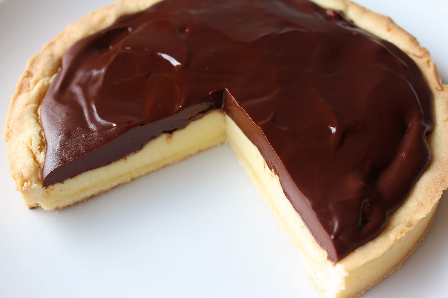 セモリナクリームのチョコレートタルト