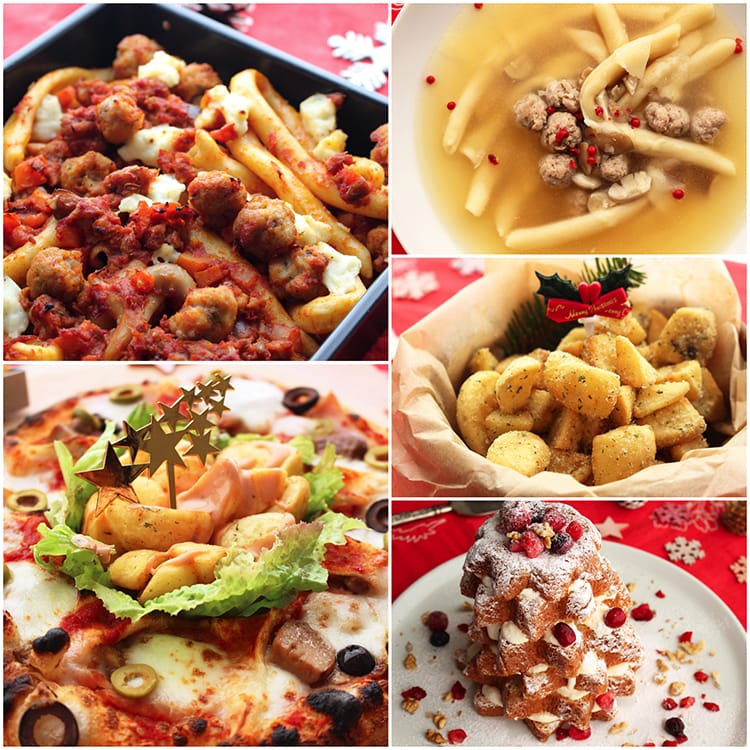 【レシピ】ジェノヴァのクリスマスパスタ「ナタリーニ」とクリスマスリースのピッツァ「ギルランダ」