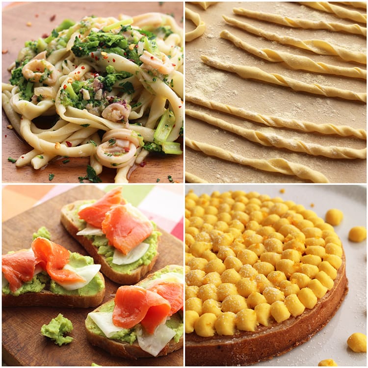 【レシピ】春のロングパスタ「サーニェ・トルテ」と菜の花とイカのペペロンチーノソース